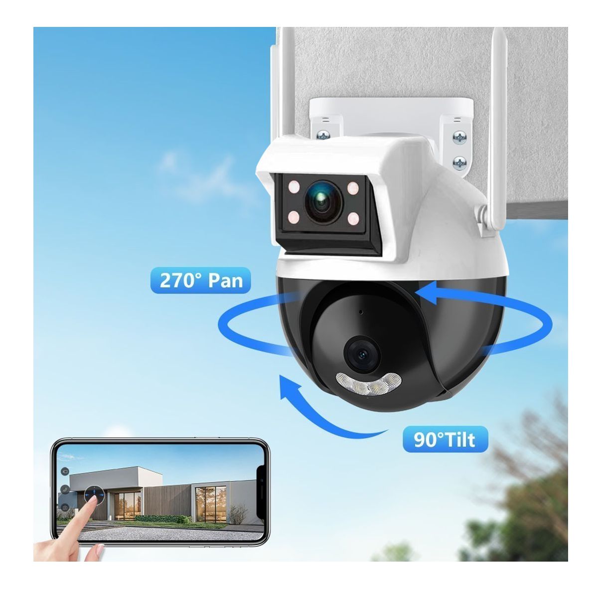 Cámara Seguridad Inalámbrica WiFi Bidire