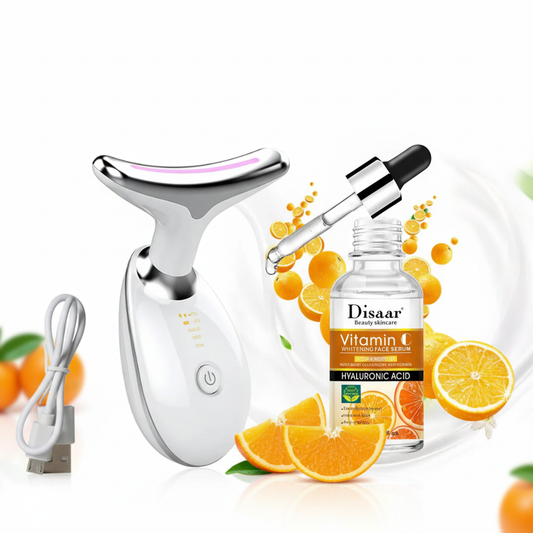 SerumFacial + Masajeador con Luz LED